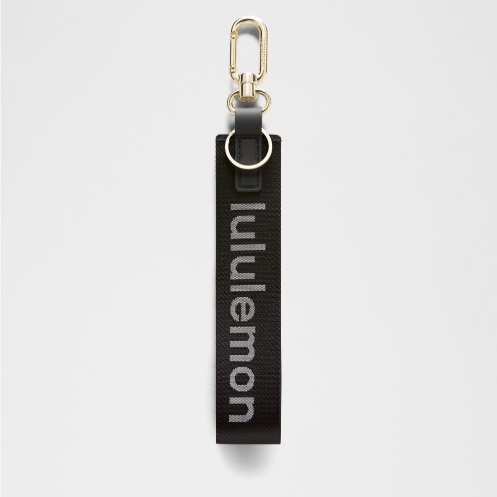 Lululemon Black and Gray Keychain